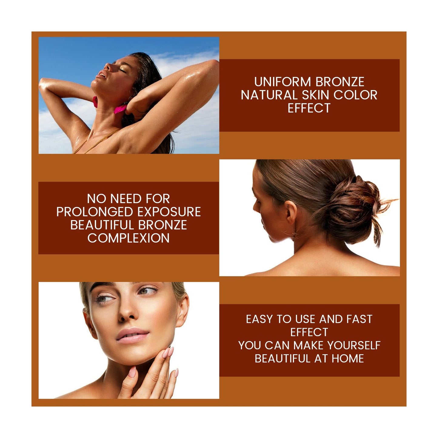 EELHOE Face Self-Tanning Drops, Natural Fashion Wheat Bronzer Moisturizing Skin Anti-Sunburn Solution