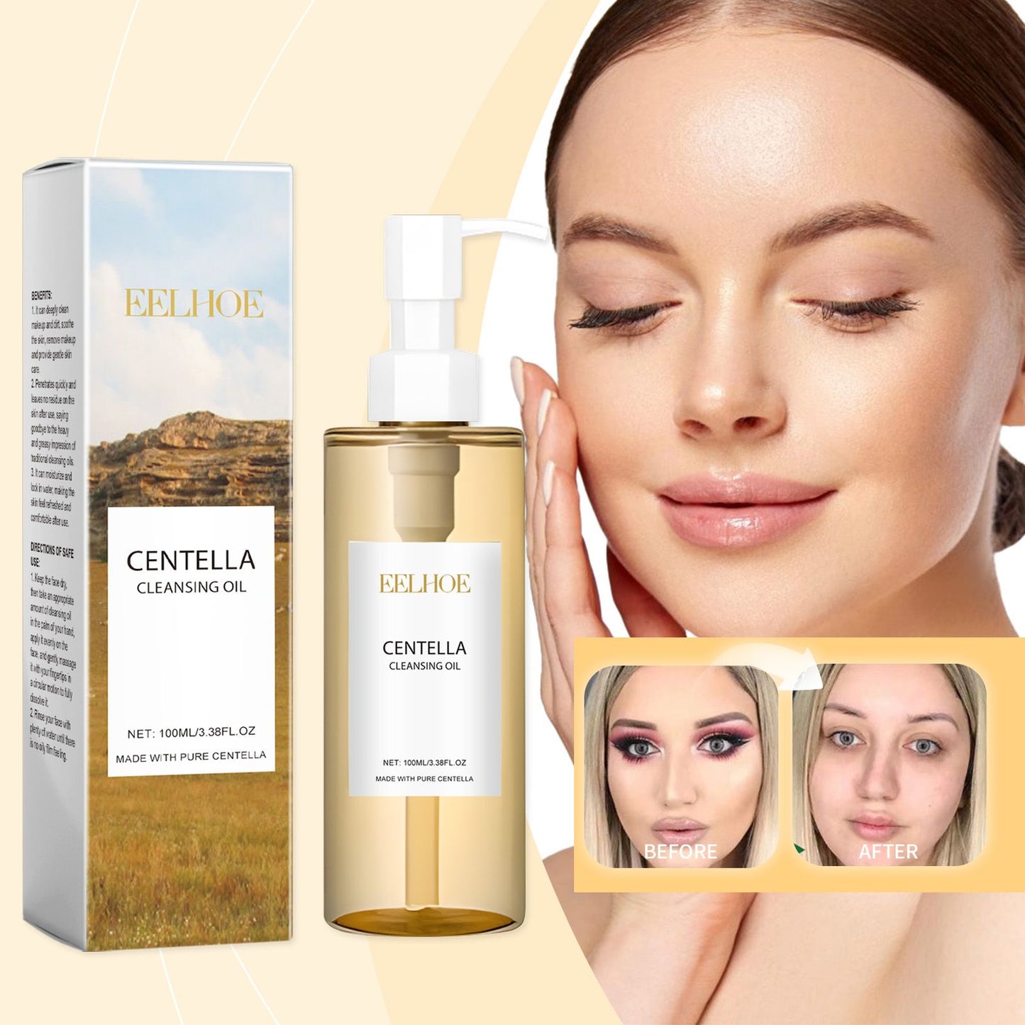 EELHOE Light Makeup r Oil Refreshing And Gentle Cleansing Face And Lip Makeup r Eye And Lip Makeup r