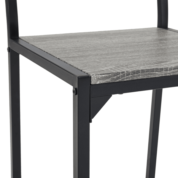 Dining Table Set for 4, Kitchen Table with 2 Chairs and a Bench, 4 Piece Kitchen Table Set for Small Space, Home Kitchen Bar Pub Apartment, Gray