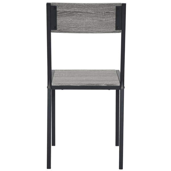 Dining Table Set for 4, Kitchen Table with 2 Chairs and a Bench, 4 Piece Kitchen Table Set for Small Space, Home Kitchen Bar Pub Apartment, Gray