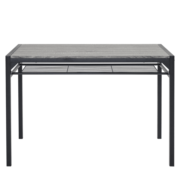 Dining Table Set for 4, Kitchen Table with 2 Chairs and a Bench, 4 Piece Kitchen Table Set for Small Space, Home Kitchen Bar Pub Apartment, Gray