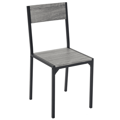 Dining Table Set for 4, Kitchen Table with 2 Chairs and a Bench, 4 Piece Kitchen Table Set for Small Space, Home Kitchen Bar Pub Apartment, Gray