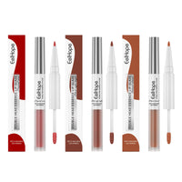 Eelhope Double Head Essence Lip Line Lip Glaze Pen 2-In-1 Lip Line Lip Glaze Mirror Gloss Lipstick Lip Gloss