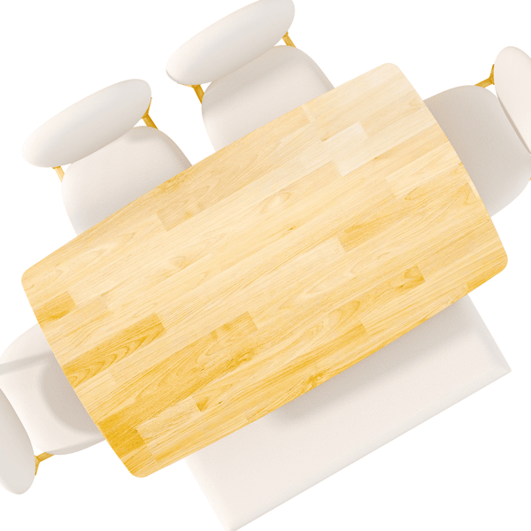 Rubberwood Dining Table Set, 1 Rectangular Table + 4 Upholstered Chairs + 1 Bench, Natural Wood Finish with Beige Cushions, Detachable & Easy Assemble, for Kitchen Dining Room Apartment