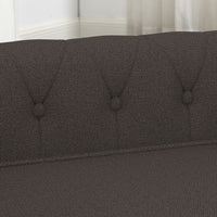 Elegant rectangular pet bed for small and medium-sized dogs, durable elevated dog sofa bed, comfortable dog sofa, modern and fashionable linen fabric dog sofa-Dark Brown