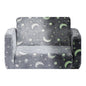 VEVOR 2-in-1 Kids Sofa, Foldable Toddler Soft Couch with Armrests, Glow in the Dark Kids Couch Fold Out with 28D Sponge & Flannel, Convertible Toddler Chair to Lounger for Reading and Gaming, M, Gray