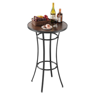 VEVOR Outdoor Round Bar Table, 23.7 in Counter Bar Height Bistro Table, Patio Dining Tables with Easy-to-Clean Top & Sturdy Metal Frame, Indoor High Top Pub Tables for Small Places, Kitchen