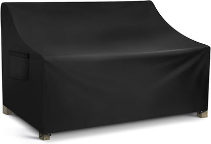 WLEAFJ Patio Sofa Cover Waterproof, 3-Seater Outdoor Sofa, Heavy Duty Deep Lounge Loveseat, Large