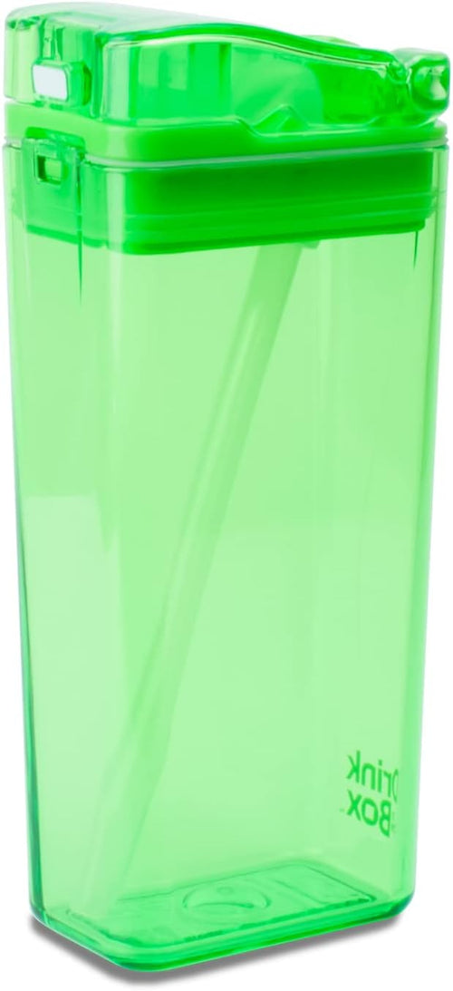 Design Drink in the Box Eco-Friendly Reusable Juice Box Container, 12 ounce, Green