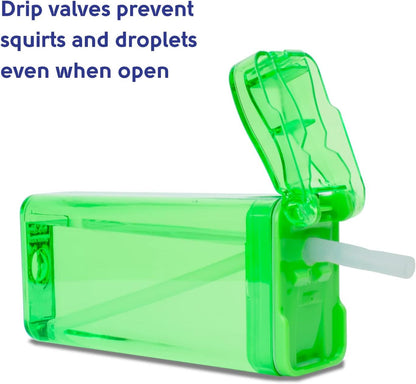 Design Drink in the Box Eco-Friendly Reusable Juice Box Container, 12 ounce, Green