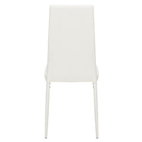 4pcs Elegant Assembled Stripping Texture High Backrest Dining Chairs White(Alternate code: 86358020)