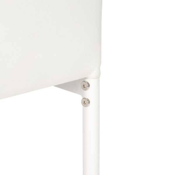 4pcs Elegant Assembled Stripping Texture High Backrest Dining Chairs White(Alternate code: 86358020)