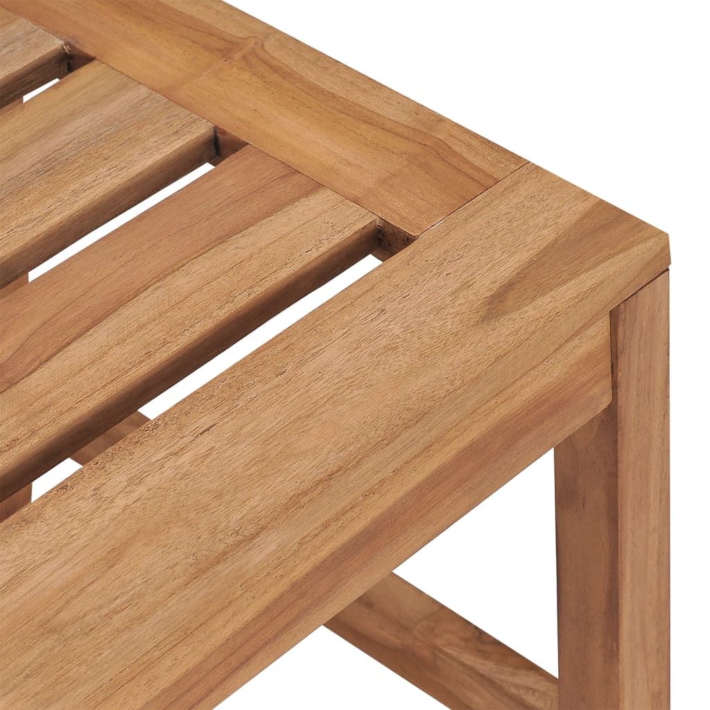 Garden Chair Set of 6 Natural Teak Solid Teak Wood Standard