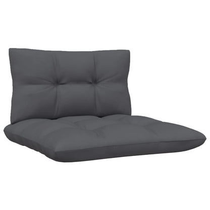 Patio Middle Sofa with Cushions White Solid Pinewood