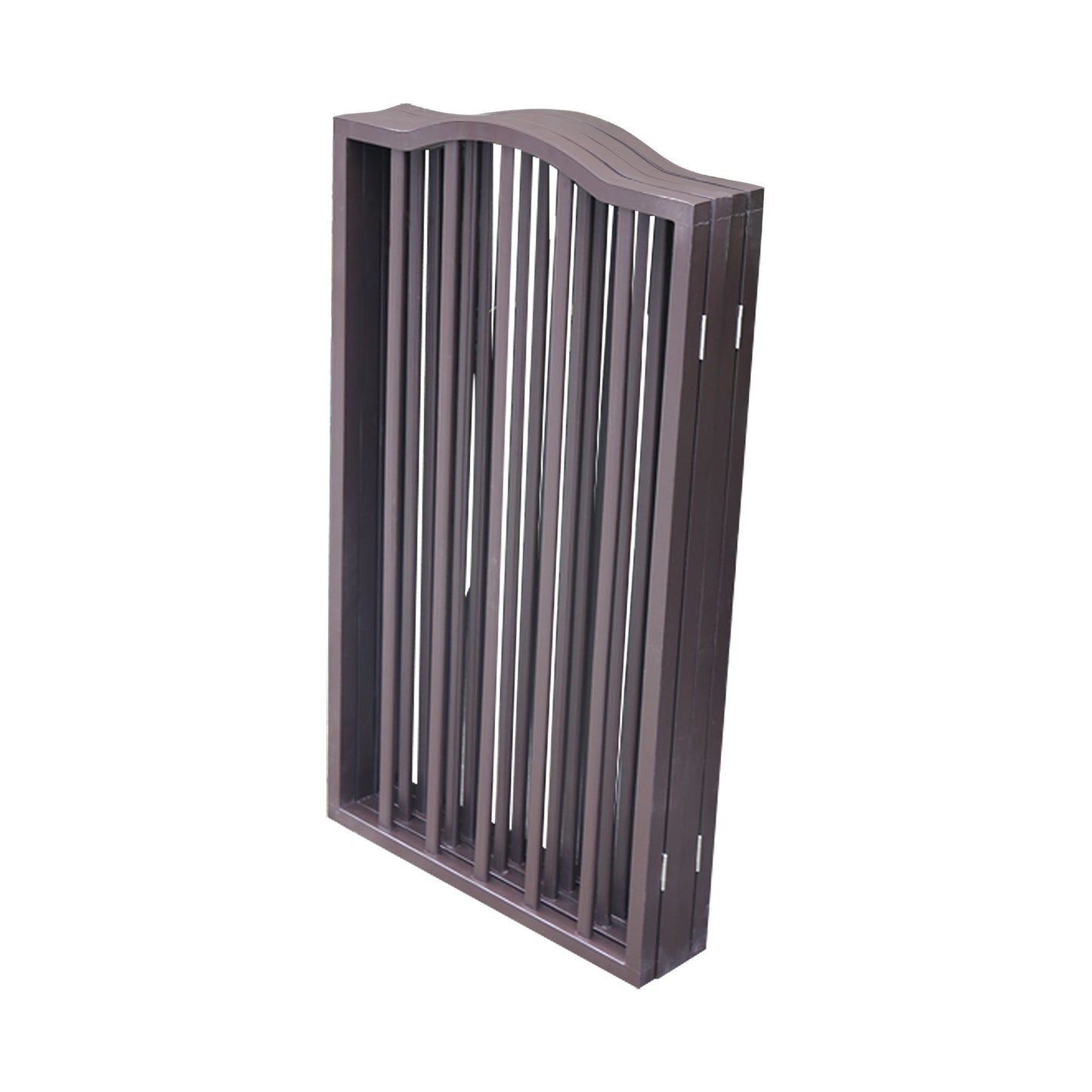 Pet Gate - Dog Gate for Doorways, Stairs or House - Freestanding, Folding, brown, Arc Wooden