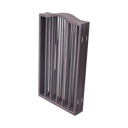 Pet Gate - Dog Gate for Doorways, Stairs or House - Freestanding, Folding, brown, Arc Wooden