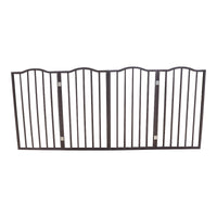 Pet Gate - Dog Gate for Doorways, Stairs or House - Freestanding, Folding, brown, Arc Wooden