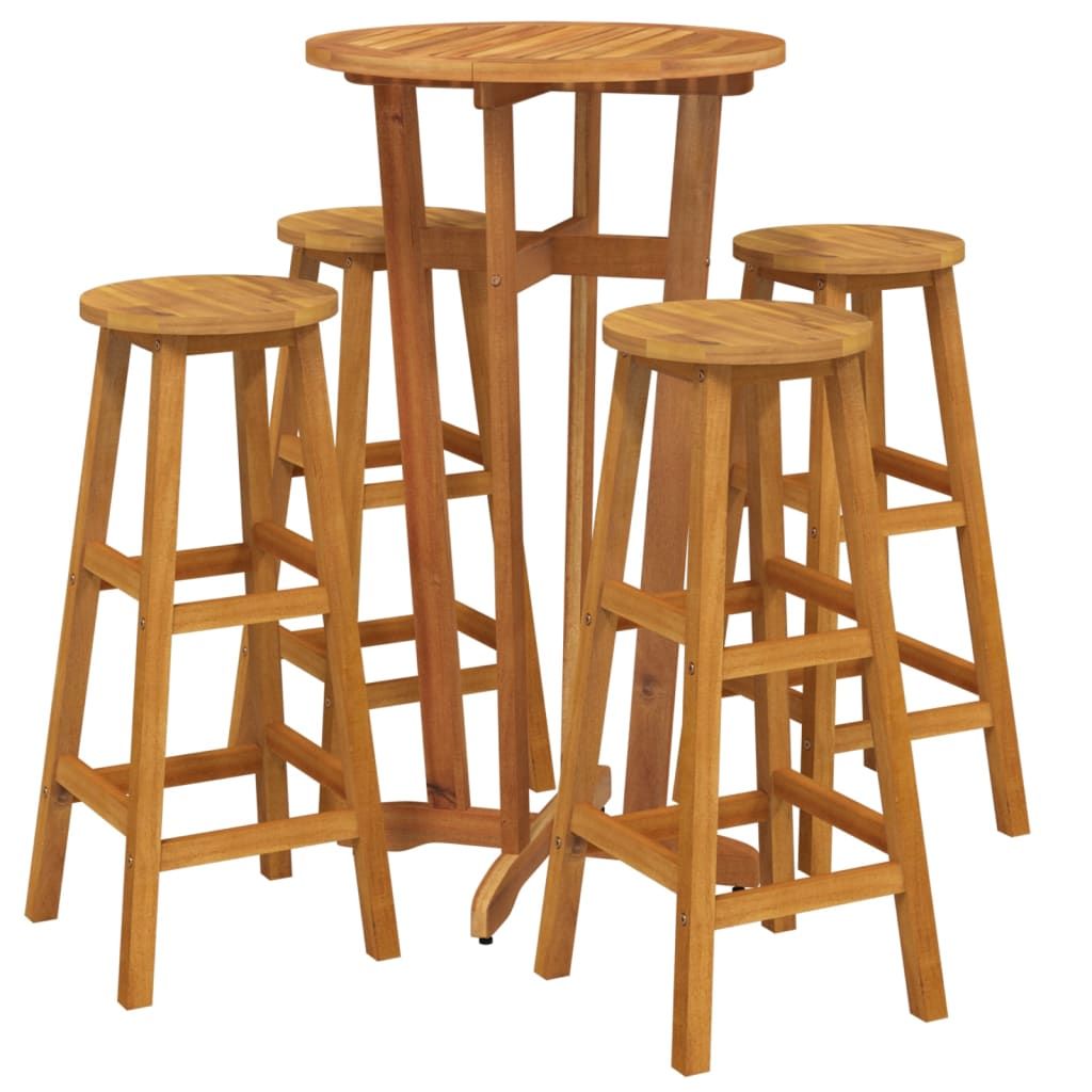 Garden Bar Set Natural wood Solid acacia wood Medium Durable