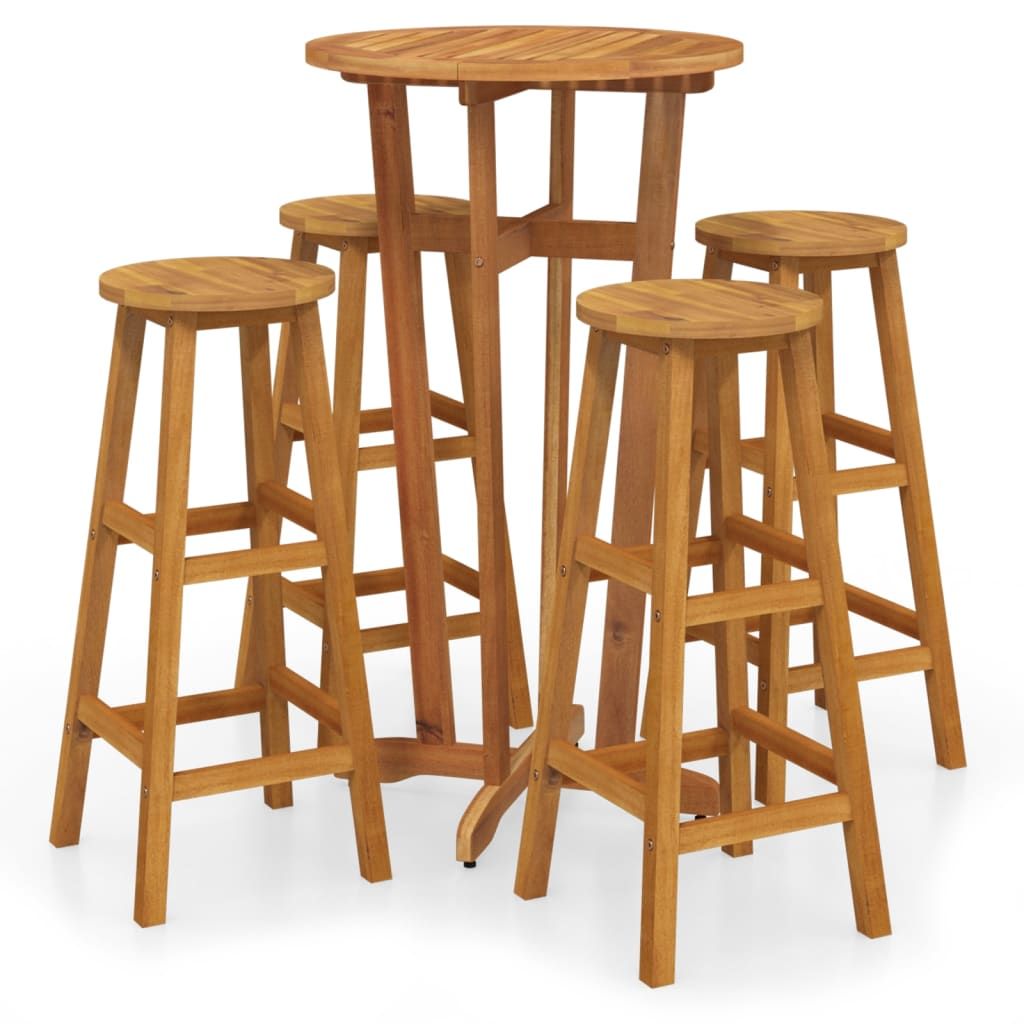 Garden Bar Set Natural wood Solid acacia wood Medium Durable