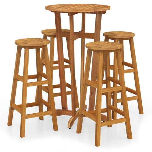 Garden Bar Set Natural wood Solid acacia wood Medium Durable