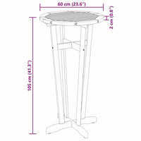 Garden Bar Table Natural Brown Solid Acacia wood Standard Durable