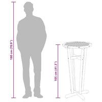 Garden Bar Table Natural Brown Solid Acacia wood Standard Durable