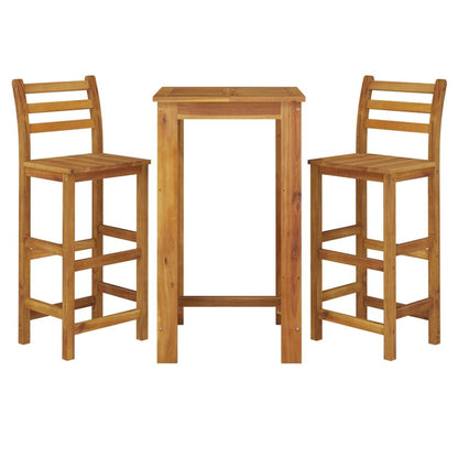 Garden Bar Set Natural wood Solid acacia wood Medium Durable