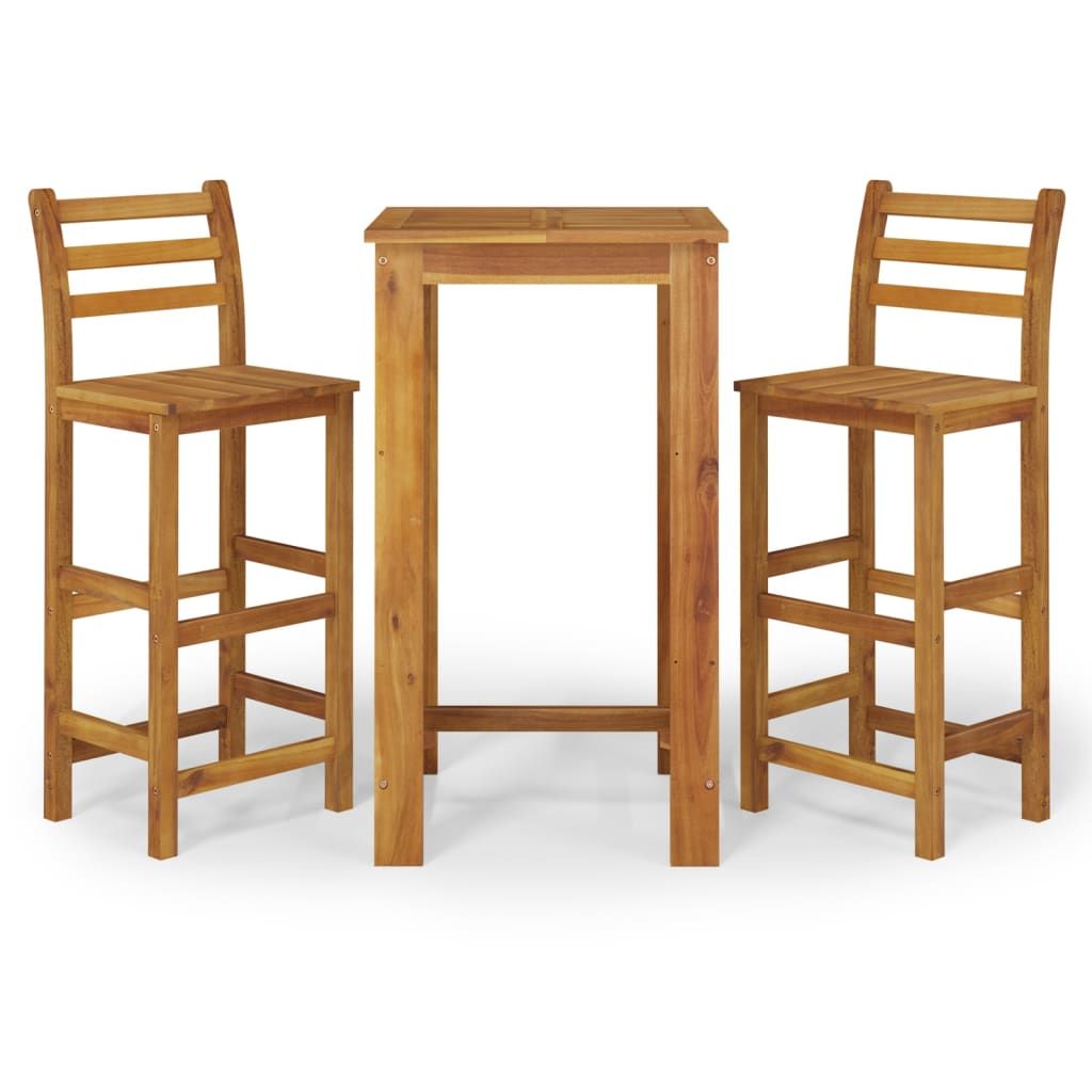 Garden Bar Set Natural wood Solid acacia wood Medium Durable