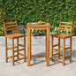 Garden Bar Set Natural wood Solid acacia wood Medium Durable