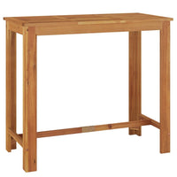 Garden Bar Table Natural Wood Solid Acacia Wood 47.2x23.6x41.3 in