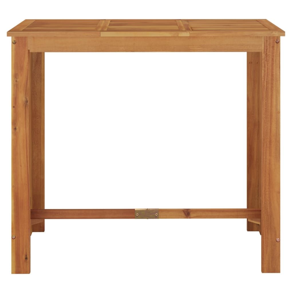 Garden Bar Table Natural Wood Solid Acacia Wood 47.2x23.6x41.3 in