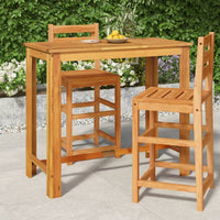 Garden Bar Table Natural Wood Solid Acacia Wood 47.2x23.6x41.3 in