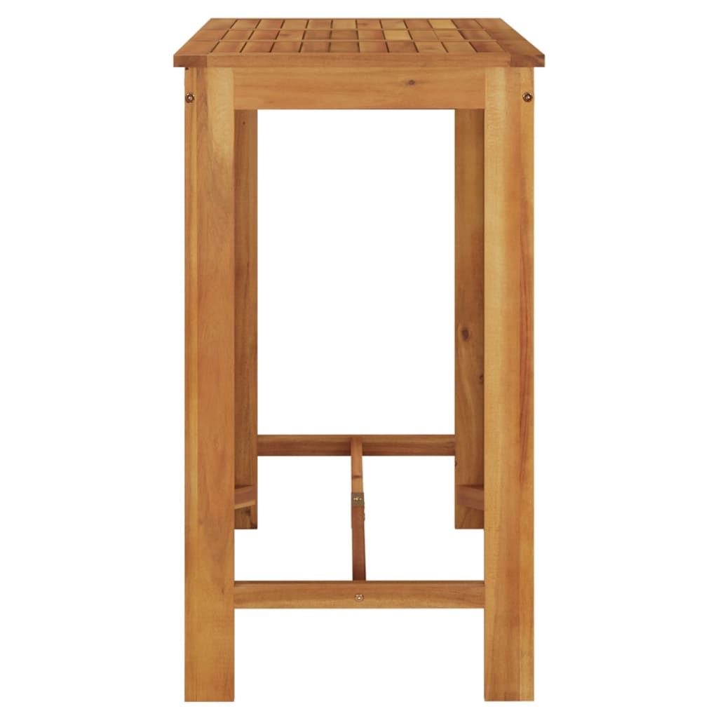 Garden Bar Table Natural Wood Solid Acacia Wood 47.2x23.6x41.3 in