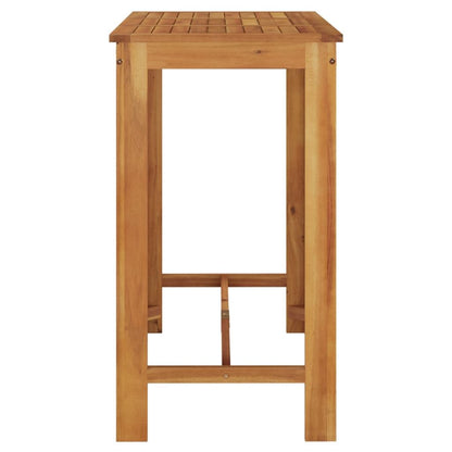 Garden Bar Table Natural Wood Solid Acacia Wood 47.2x23.6x41.3 in
