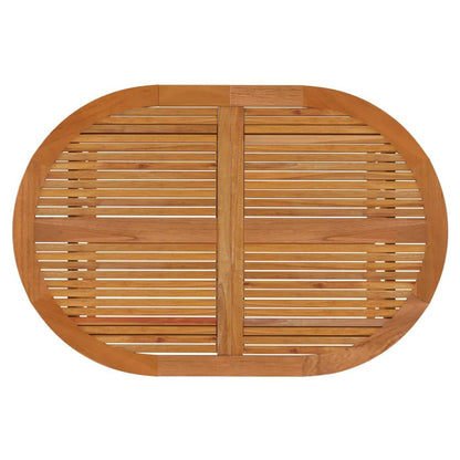 Garden Table Natural Wood Solid Eucalyptus Wood Large Extendable