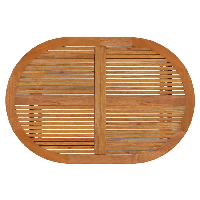 Garden Table Natural Wood Solid Eucalyptus Wood Large Extendable