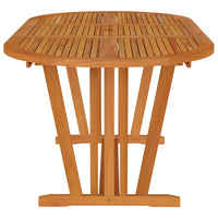 Garden Table Natural Wood Solid Eucalyptus Wood Large Extendable