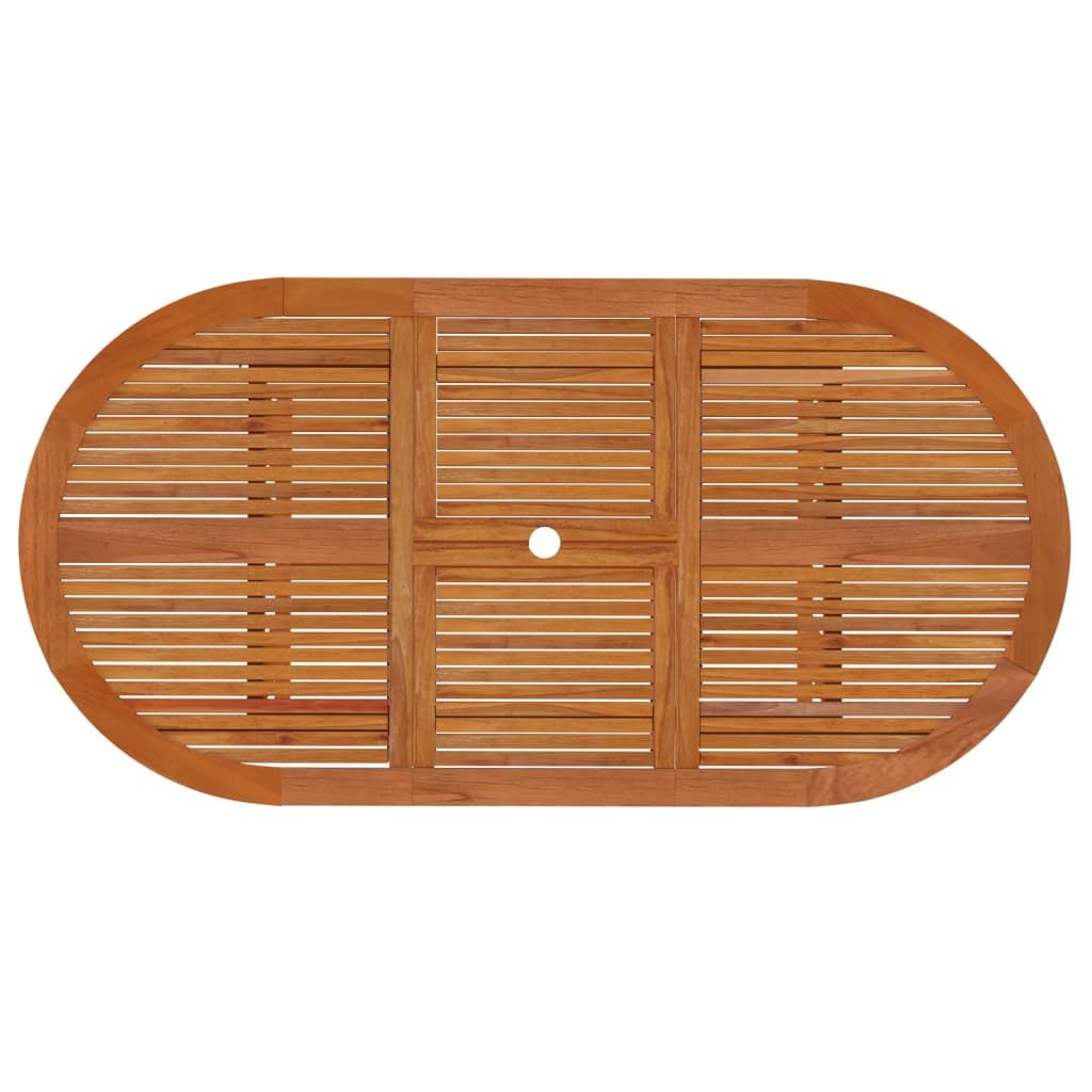 Garden Dining Set Reddish-Brown Solid eucalyptus wood Medium