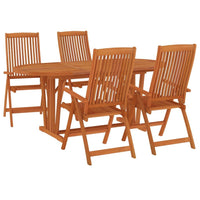 Garden Dining Set Reddish-Brown Solid eucalyptus wood Medium