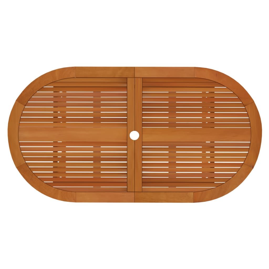 Garden Dining Set Reddish-brown Solid eucalyptus wood Medium