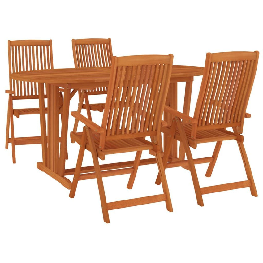 Garden Dining Set Reddish-brown Solid eucalyptus wood Medium