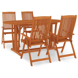 Garden Dining Set Reddish-brown Solid eucalyptus wood Medium