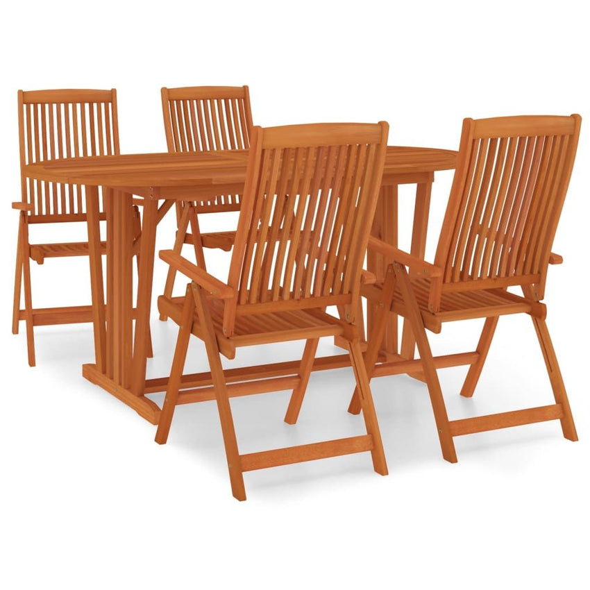 Garden Dining Set Reddish-brown Solid eucalyptus wood Medium