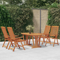 Garden Dining Set Reddish-brown Solid eucalyptus wood Medium