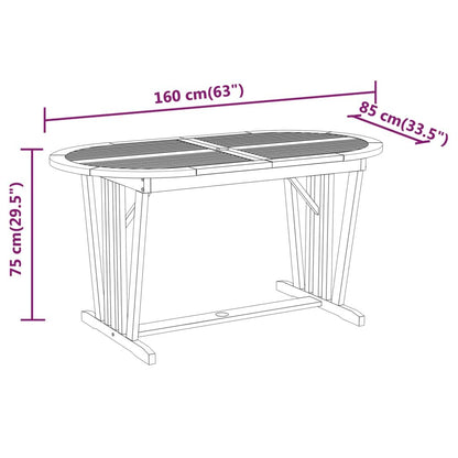 Garden Table Natural Wood Solid Eucalyptus Wood Medium Extendable