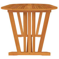 Garden Table Natural Wood Solid Eucalyptus Wood Medium Extendable