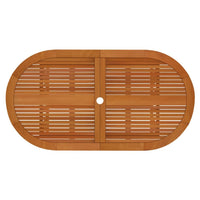 Garden Dining Set Reddish-brown Solid eucalyptus wood 7 Piece Set