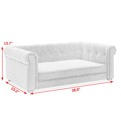 Elegant Rectangle Pet Bed for Medium and Large Dogs, Durable Elevated Dog Sofa Bed, Comfortable Dog Couch, Modern and Stylish Dog Sofa for Large Dogs,Blue