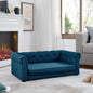 Elegant Rectangle Pet Bed for Medium and Large Dogs, Durable Elevated Dog Sofa Bed, Comfortable Dog Couch, Modern and Stylish Dog Sofa for Large Dogs,Blue
