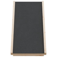Dog Ramp Grey Solid Fir Wood, Polyester 27.6 x 13.8 in Foldable